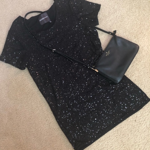 Black sequin shift dress - Picture 1 of 1